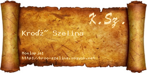 Kroó Szelina névjegykártya